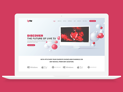 IPTV Service Provider clean creative creativity dashboard design graphic iamfaysal landing landingpage modern page typography ui ux webpage website