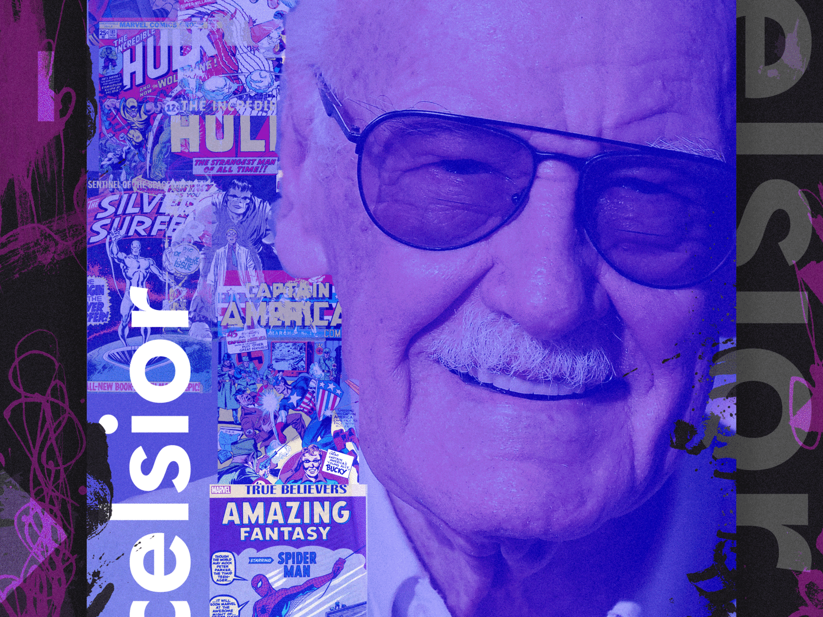 Excelsior excelsior marvel marvel comics poster art stanlee typogaphy