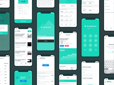 App screens app branding clean color design finance flat interface ios minimal mobile screens sketch user interface