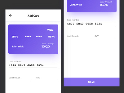 Add Card android app background buttons design fonts gradient graphic icons illustration ios material mobile red template trending ui typography ui ux web