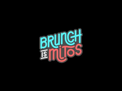 Brunch Is Mitos artwork branding clothing design handmade icon identity illustration lettering logo type typography vector