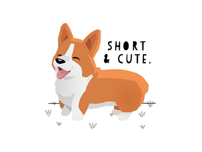 SHORT & CUTE. corgi cute cute art digital art digital artist digital illustration gubsly gubslyart procreate procreate pocket pun short short and cute threadless