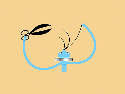 Monsters ! Haircut advertising after effect animated animation chara design characters colored colors cute design dribbble funny gradient happy illustration illustrator motion design motion graphics strange vector