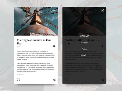 Daily UI 010 Social Share app dailyui kathmandu mobile nepal share social share travel ui ux website