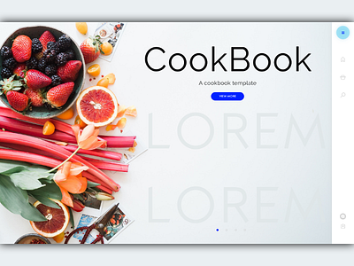 Cookbook landing page gradients landing minimal ui ux web webpage xd