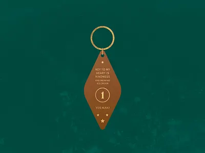 Key to my heart badge emerald gold illustration key texture vintage