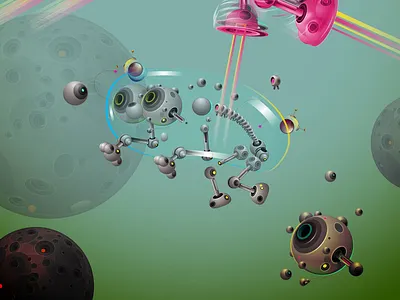 space dog affinitydesigner art bubble space vector