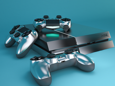 PlayStation 4 3d art art book design game gaming max modelling clay playsation ps ps4 vray