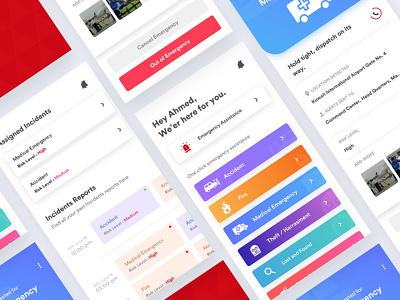 Emergency App app clean dribbble emergency minimal ui