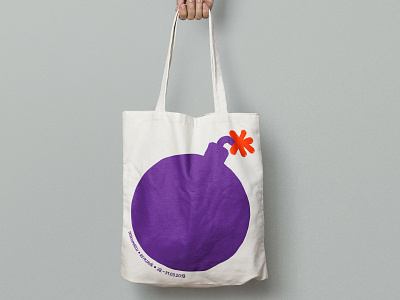 Festival Totebag boom branding festival graphic design identity illustration illustrator purple totebag