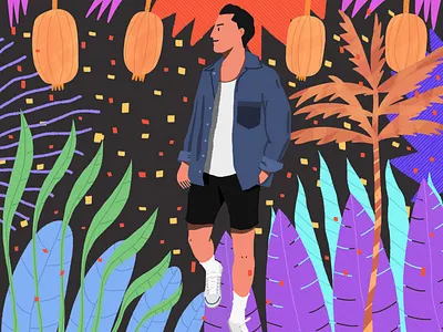 fake doodle 3 character design doodle illustration illustrator ipad pro person，page