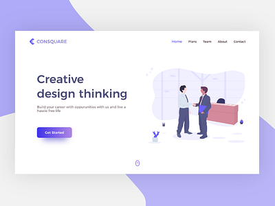 Web Header UI Exploration colors concept gradient illustration interaction typography ui ux visual design