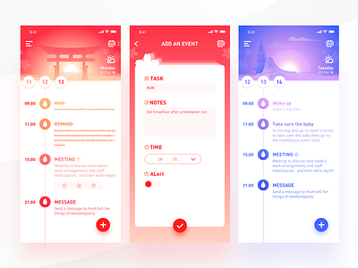 to do list_3 app illustration list management mobile pink purple schedule task todo list ui ux