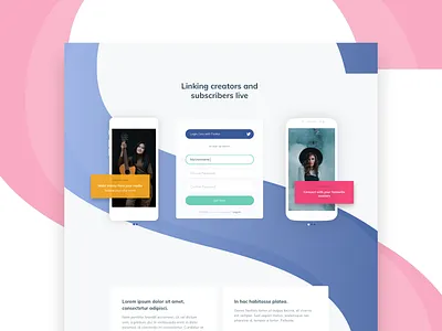 Sf Landing Page app dashboard homepage landing social ui ux web web app website