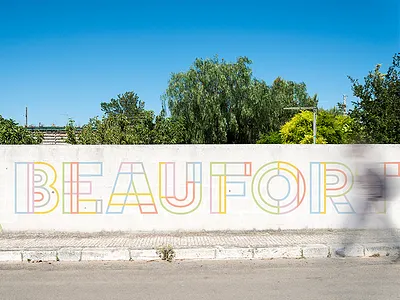 Beafort Street Mural brand branding colorful design graphic lettering line minimal modern mural simple type typography