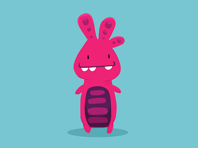 Graham blue cartoon character cute elearning illustration illustration design illustrator monster pink