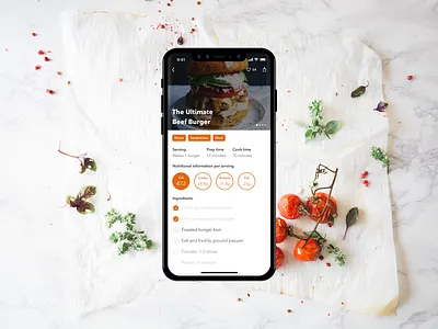 Recipe App app app design cooking culinary food food and drink interface ios recipe recipes ui ux