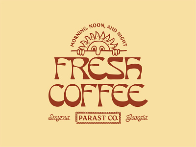 Parast Coffee coffee food illustration type typography