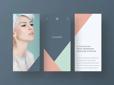 🌹Chanel app brand branding fashion minimal mobile ui ux web