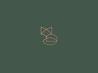 Foxy foil fox icon logo metallic