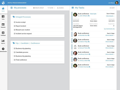 Process Management Dashboard aplication dashbaord design management management tool uid web app