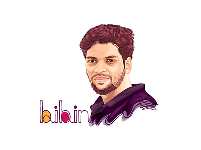 Bibin adobe illustrator birthday birthday portrait caricature digital art digital drawing digital portrait digitalart illustration illustrator drawing officemates vector vectorart