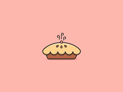 Cherry Pie 🍒 autumn cherry pie design desserts fall food icon icon design illustration pie thanksgiving