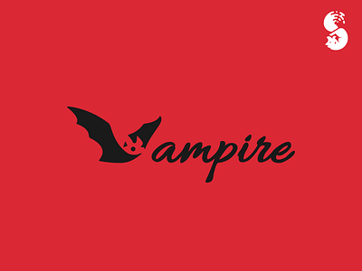 Vampire Logo bat cute flying rodent v vampire