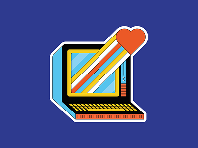 Computer Love illustration illustrator sticker