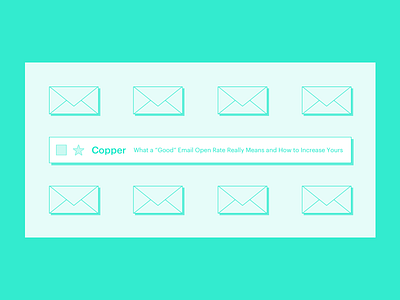 Email Open Rates blog copper email icons illustration