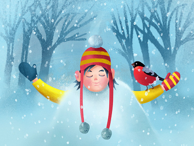 Winter is closer with every new Day! <3 2d illustration background character illustration kids books kids illustration winter