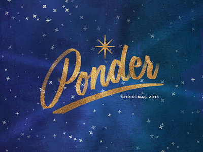 Ponder - Christmas Series blue brand branding bright christmas church holidays illustration letter logo merry neat ponder series typography vector