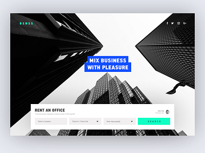 renting office concept design behance business clean creative design designinspiration desktop interface minimalism office rent simplicity ui uitrends userexperience ux uxdesign web webdesign website