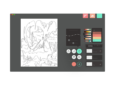Design-pad app branding design drawing flat icon illustration pastel simple sketch ui vector