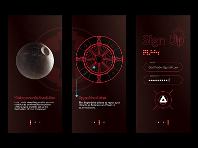 Sign Up for the Death Star #001 app design figma form signup site starwars ui vector web website