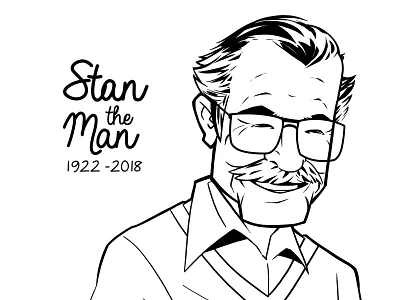 Stan "Excelsior!" Lee cartoon cartoon character cartoon illustration dccomics design illustration marvelcomics stan lee tribute