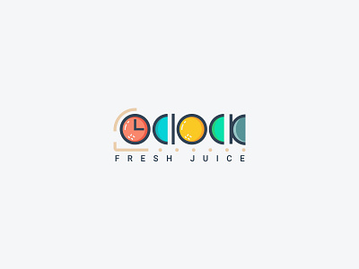 Oclock Fresh Juice beautiful best designer best shots branding clean design cool colors cool design cool logo creativity design full color good design graphic design illustration logo logo design