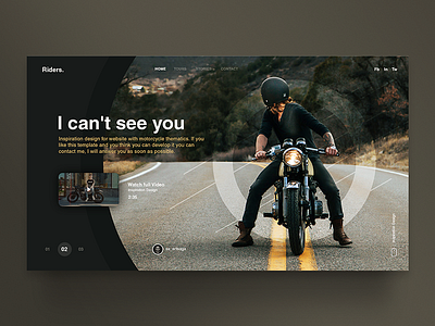 Riders concept graphic design humor inspiration interaction interface riders template theme ui design web design website wordpress