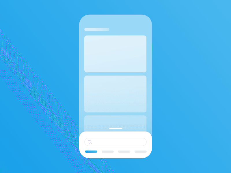 Mobile search animation mobile search tabs touch transition ui ux ux design wireframe