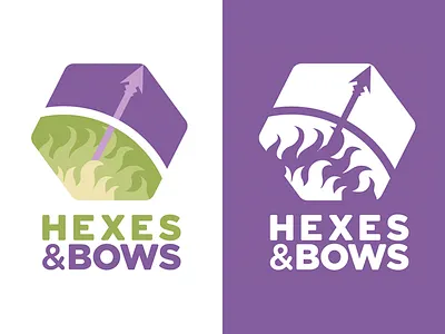 Hexes & Bows Logo dungeons and dragons logo podcast