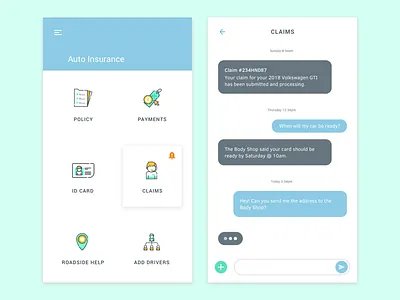 Daily UI #013 chat chat app chat bubble chatbot dailyui dailyui013 material design