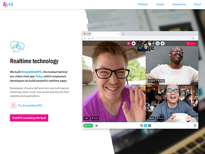 An update for andyet.com realtime saas screenshot video chat web webrtc