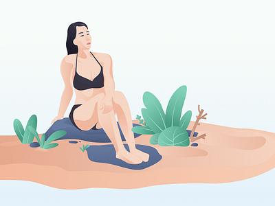 Beaches illustration 设计