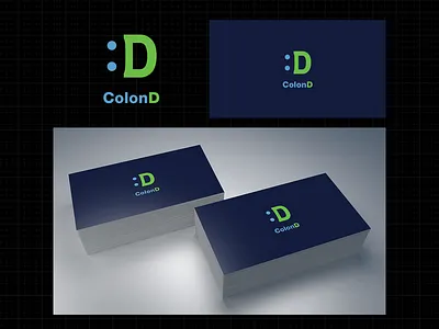 Logo Colon D business card business card design logo logo design