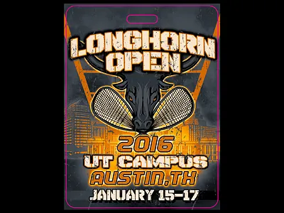 Longhorn Open Official Pass Art branding illustration logo vector