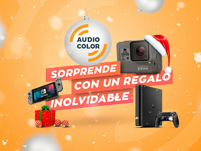 Audiocolor Navidad - Campaña campaña design illustration marketing marketing agency marketing campaign merrychristmas navidad publicidad socialmediamarketing typography videojuegos