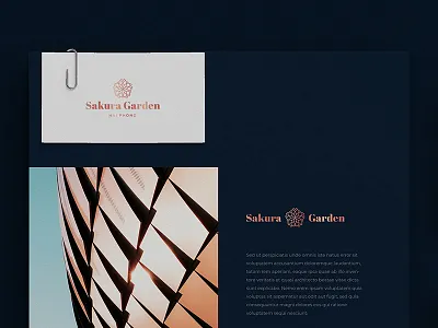 Sakura Garden - Unused option branding flower geometric logo minimal sakura typography