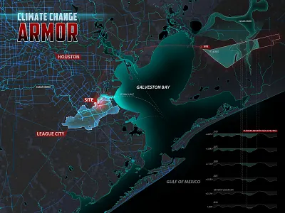 climate change map analysis blue climate change design digital graphic design illistration landscape landscape architecture landscape design landscape illustration location map map design map illustration map marker sea level rise texas usa