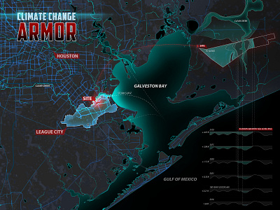 climate change map analysis blue climate change design digital graphic design illistration landscape landscape architecture landscape design landscape illustration location map map design map illustration map marker sea level rise texas usa