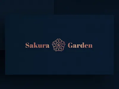 Sakura Garden - Unused option branding flower geometric logo minimal sakura typography